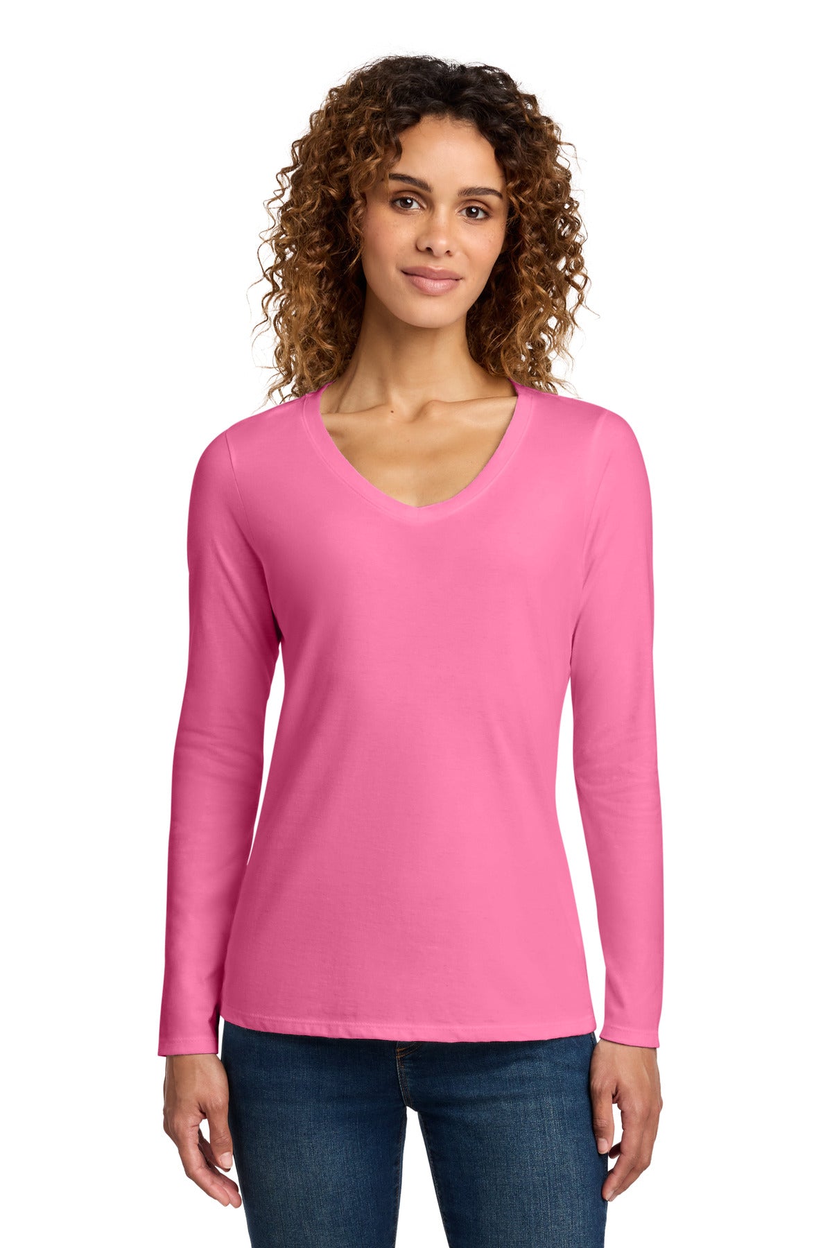 Port & Co ™  Women's Long Sleeve Fan Favorite V-Neck Tee. LPC450VLS - Port & Co LPC450VLS