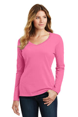 Port & Co ™  Women's Long Sleeve Fan Favorite V-Neck Tee. LPC450VLS - Port & Company LPC450VLS