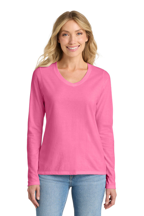 Port & Co ™  Women's Long Sleeve Fan Favorite V-Neck Tee. LPC450VLS - Port & Co LPC450VLS