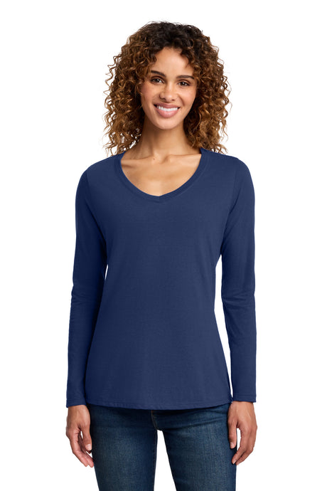 Port & Company LPC450VLS Women's Long Sleeve Fan Favorite V-Neck Tee | Port & Co LPC450VLS