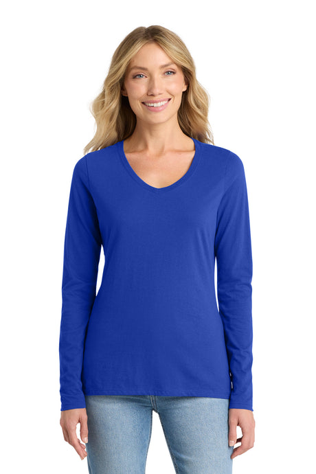 Port & Co ™  Women's Long Sleeve Fan Favorite V-Neck Tee. LPC450VLS - Port & Co LPC450VLS