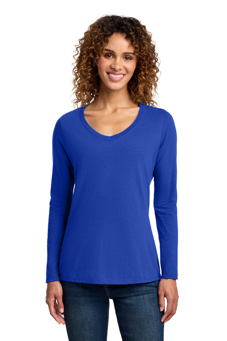 Port & Company LPC450VLS Women's Long Sleeve Fan Favorite V-Neck Tee | Port & Co LPC450VLS