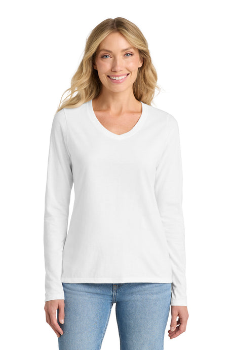 Port & Co ™  Women's Long Sleeve Fan Favorite V-Neck Tee. LPC450VLS - Port & Co LPC450VLS