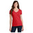 Joe's USA Ladies Fan Favorite V-Neck Tee Joe's USA X-Small Bright Red