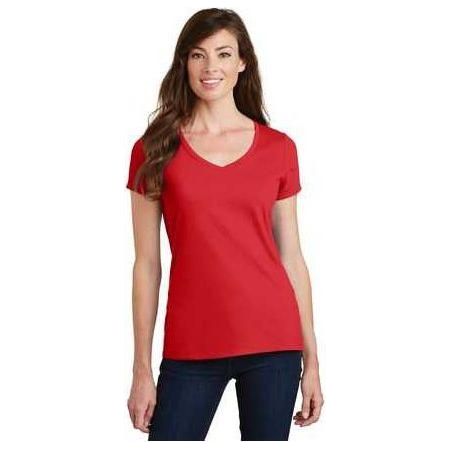 Joe's USA Ladies Fan Favorite V-Neck Tee Joe's USA X-Small Bright Red