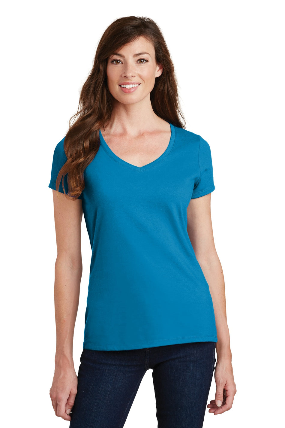 Port & Company ®  Women's Fan Favorite V-Neck Tee. LPC450V - Sapphire - Port & Company LPC450V