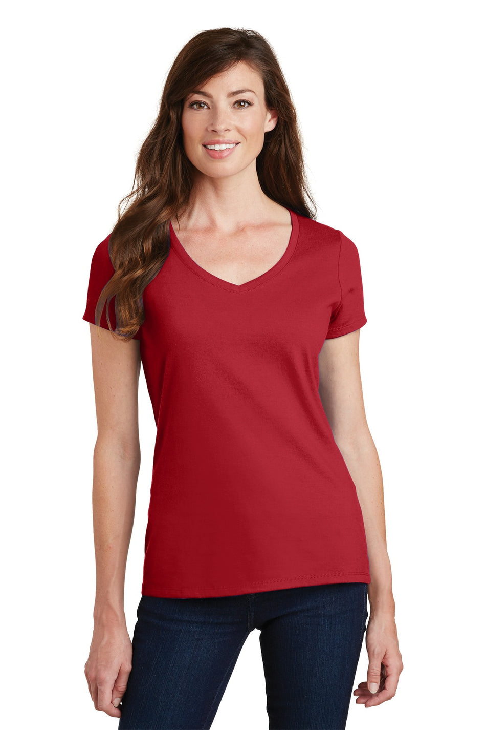 Port & Company ® Women's Fan Favorite V-Neck Tee. LPC450V - Team Cardinal - Port & Company LPC450V T-Shirts Port & Company Team Cardinal XS