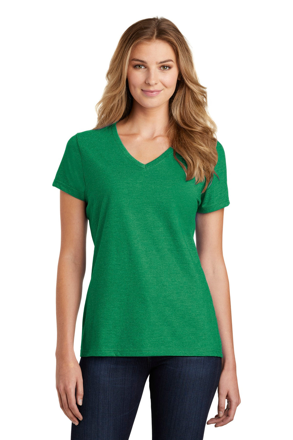 Port & Company ® Women's Fan Favorite ™ Blend V-Neck Tee. LPC455V - Port & Company LPC455V T-Shirts Port & Company Athletic Kelly Green Heather XS