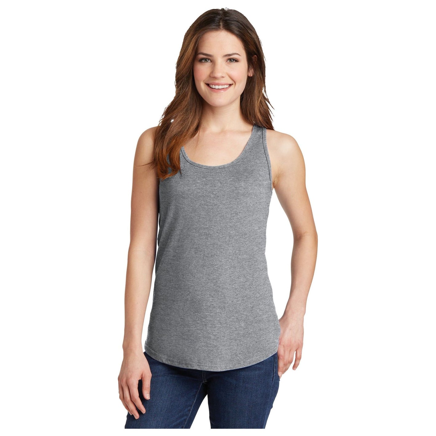 Port & Company ® Women's Core Cotton Tank Top. LPC54TT - Port & Company LPC54TT T-Shirts Port & Company Athletic Heather XS