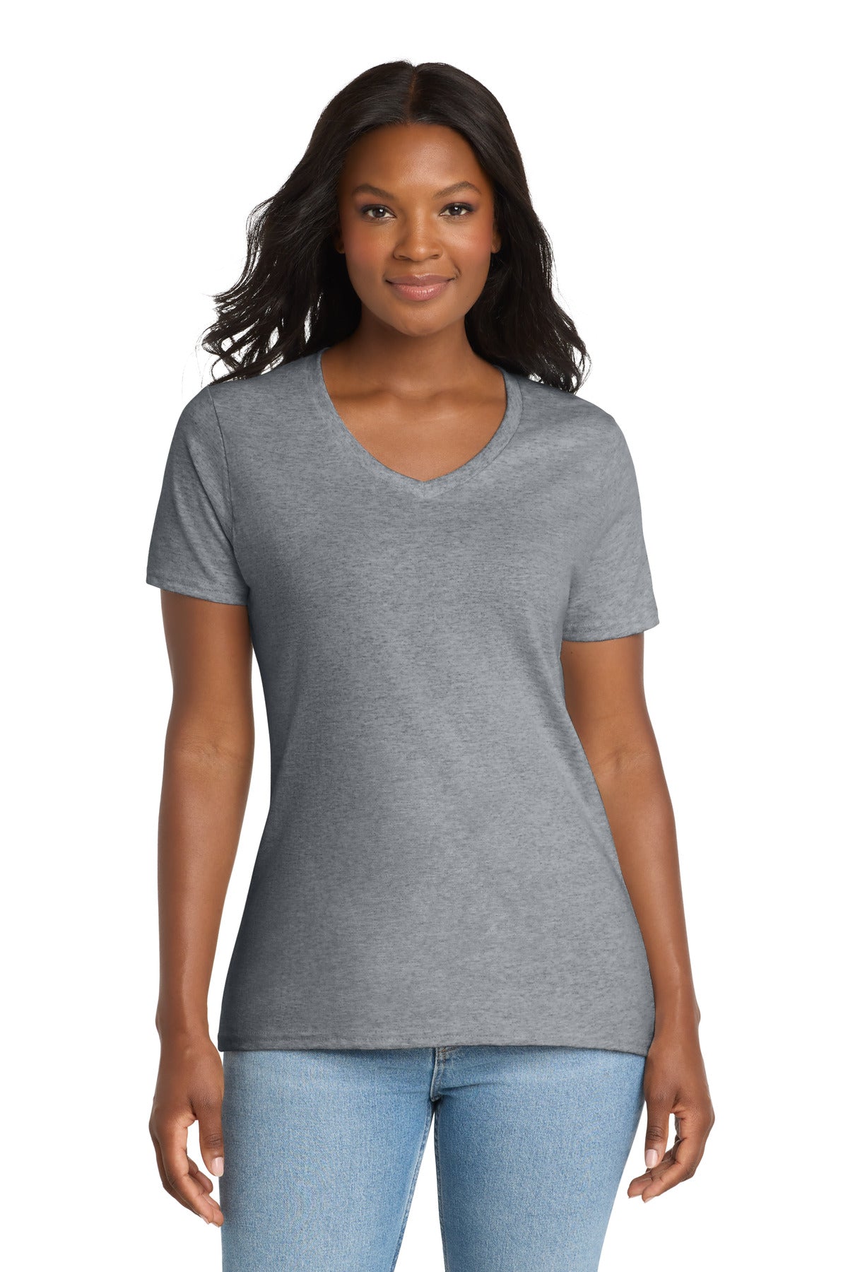 Port & Co ™  Women's Core Cotton V-Neck Tee. LPC54V - Port & Company LPC54V