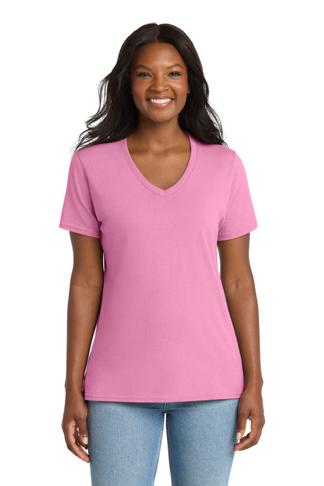 Port & Company LPC54V Women's Core Cotton V-Neck Tee | Port & Co LPC54V