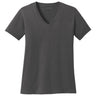 Joe's USA Ladies 5.4-oz 100% Cotton V-Neck T-Shirt-Charcoal Joe's USA Charcoal XS