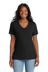 Port & Company LPC54V Women's Core Cotton V-Neck Tee | Port & Co LPC54V