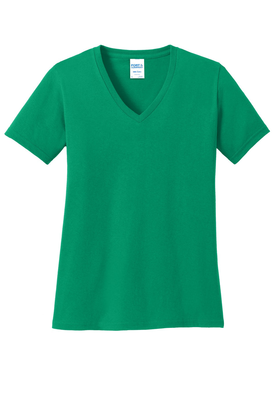 Port & Company ® Women's Core Cotton V-Neck Tee. LPC54V - Kelly - Port & Company LPC54V T-Shirts Port & Company Kelly XS