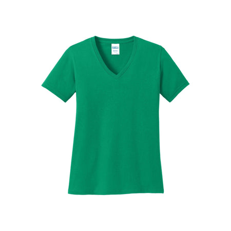 Port & Company ® Women's Core Cotton V-Neck Tee. LPC54V - Kelly - Port & Company LPC54V T-Shirts Port & Company