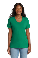 Port & Company LPC54V Women's Core Cotton V-Neck Tee | Port & Co LPC54V