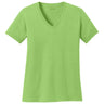 Joe's USA Ladies 5.4-oz 100% Cotton V-Neck T-Shirt-Lime Joe's USA Lime XS