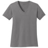 Joe's USA Ladies 5.4-oz 100% Cotton V-Neck T-Shirt-MediumGrey Joe's USA Medium Grey XS