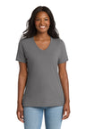 Port & Company LPC54V Women's Core Cotton V-Neck Tee | Port & Co LPC54V
