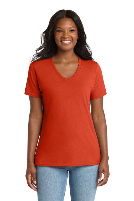 Port & Company LPC54V Women's Core Cotton V-Neck Tee