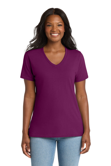 Port & Co ™  Women's Core Cotton V-Neck Tee. LPC54V - Port & Co LPC54V