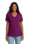 Port & Co ™  Women's Core Cotton V-Neck Tee. LPC54V - Port & Company LPC54V