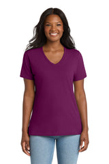 Port & Company LPC54V Women's Core Cotton V-Neck Tee | Port & Co LPC54V