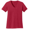 Joe's USA Ladies 5.4-oz 100% Cotton V-Neck T-Shirt-Red Joe's USA Red XS