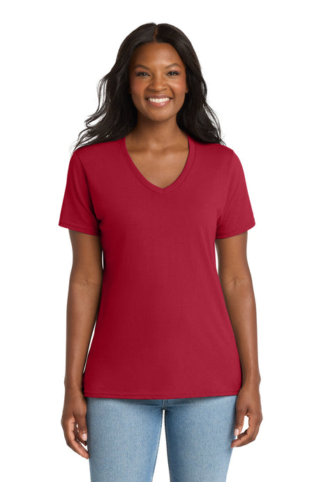 Port & Company LPC54V Women's Core Cotton V-Neck Tee | Port & Co LPC54V