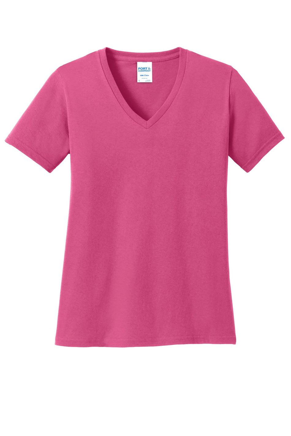 Port & Company ®  Women's Core Cotton V-Neck Tee. LPC54V - Sangria - Port & Company LPC54V