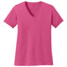 Joe's USA Ladies 5.4-oz 100% Cotton V-Neck T-Shirt-Sangria Joe's USA Sangria XS