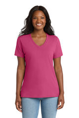Port & Company LPC54V Women's Core Cotton V-Neck Tee | Port & Co LPC54V