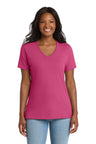 Port & Company LPC54V Women's Core Cotton V-Neck Tee | Port & Co LPC54V