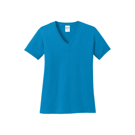 Port & Company ® Women's Core Cotton V-Neck Tee. LPC54V - Sapphire - Port & Company LPC54V T-Shirts Port & Company