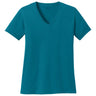 Joe's USA Ladies 5.4-oz 100% Cotton V-Neck T-Shirt-Teal Joe's USA Teal XS