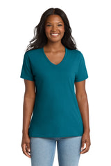 Port & Co ™  Women's Core Cotton V-Neck Tee. LPC54V - Port & Company LPC54V