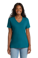 Port & Company LPC54V Women's Core Cotton V-Neck Tee | Port & Co LPC54V