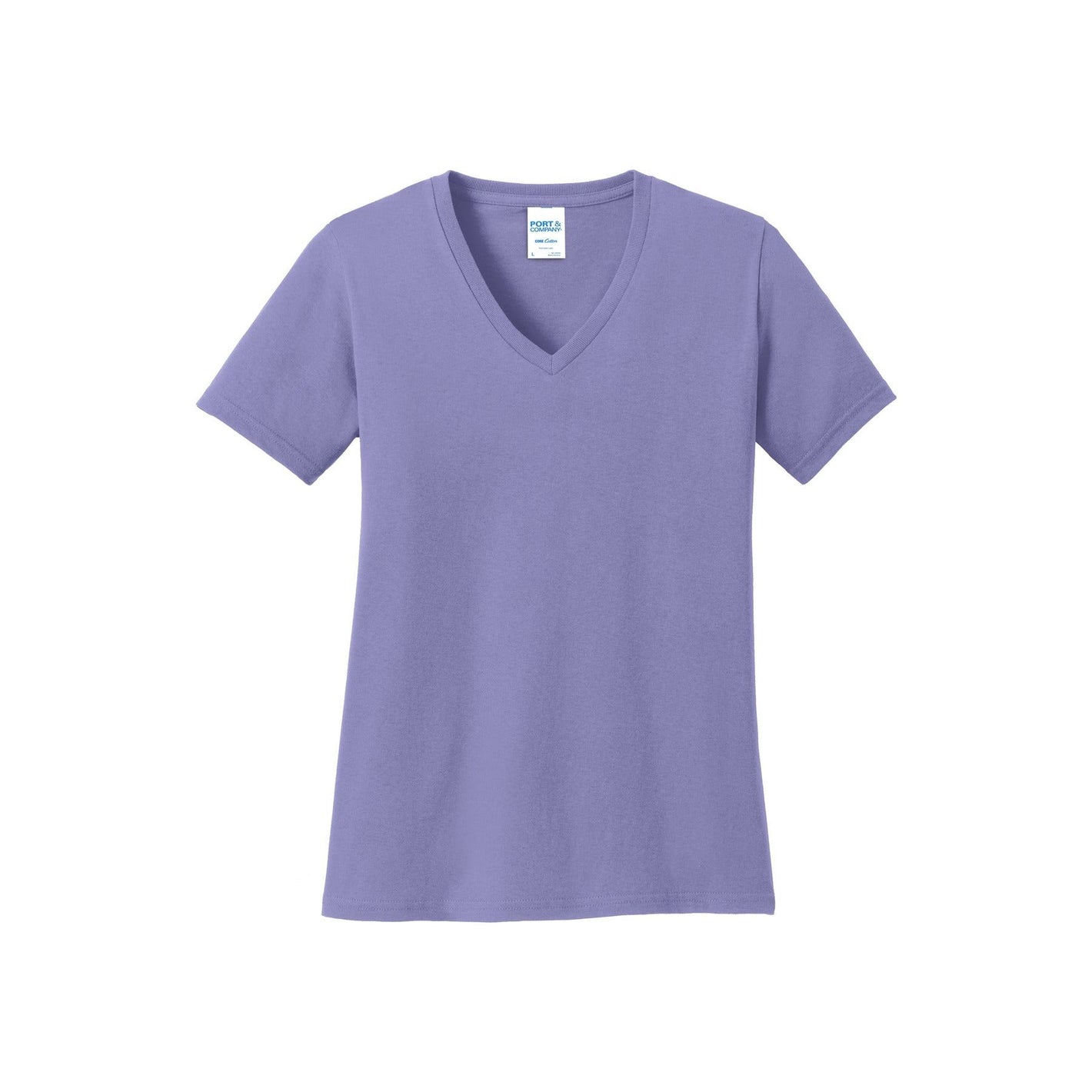 Port & Company ® Women's Core Cotton V-Neck Tee. LPC54V - Violet - Port & Company LPC54V T-Shirts Port & Company Violet XS