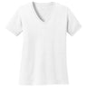 Joe's USA Ladies 5.4-oz 100% Cotton V-Neck T-Shirt-White Joe's USA White XS