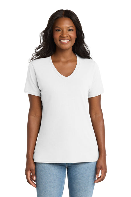 Port & Company LPC54V Women's Core Cotton V-Neck Tee