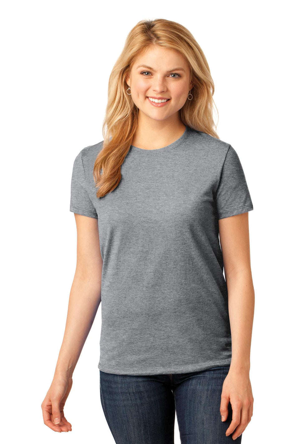 Port & Company ® Women's Core Cotton Tee. LPC54 - Athletic Heather - Port & Company LPC54 T-Shirts Port & Company Athletic Heather XS