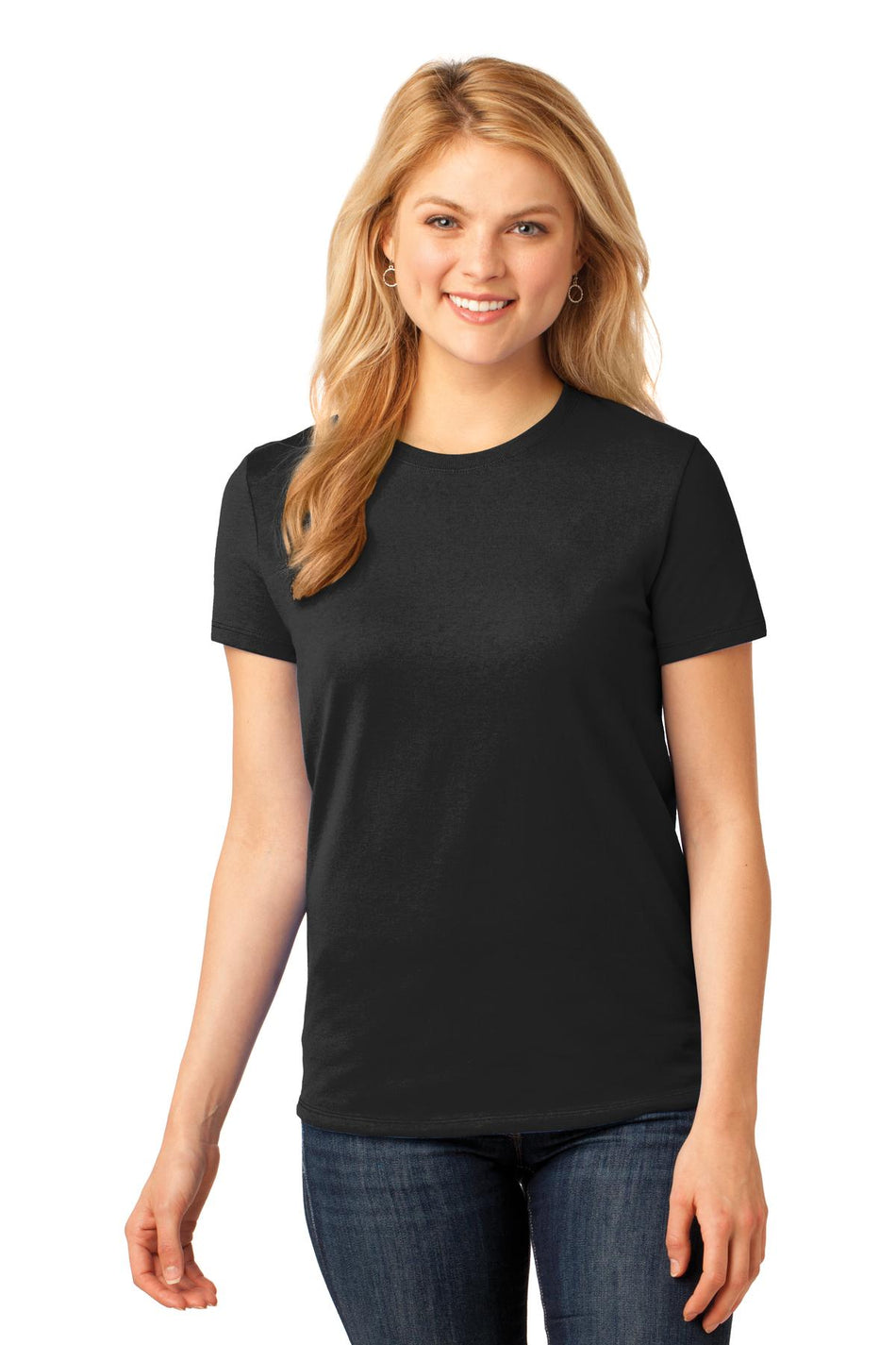 Port & Company ®  Women's Core Cotton Tee. LPC54 - Jet Black - Port & Company LPC54