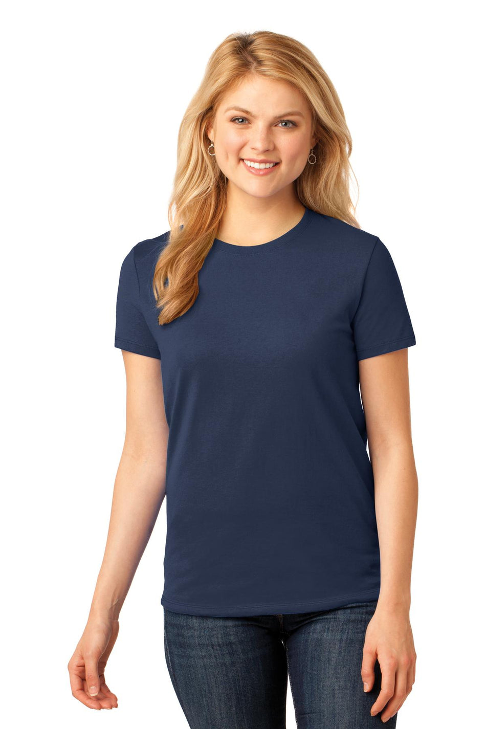 Port & Company ®  Women's Core Cotton Tee. LPC54 - Navy - Port & Company LPC54