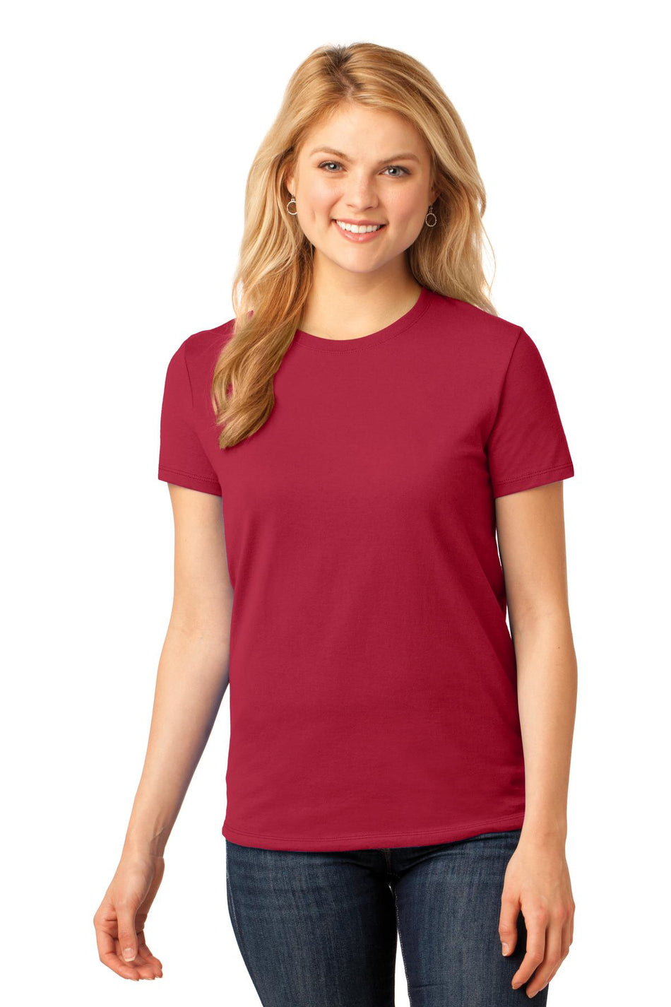 Port & Company ® Women's Core Cotton Tee. LPC54 - Red - Port & Company LPC54 T-Shirts Port & Company Red XS