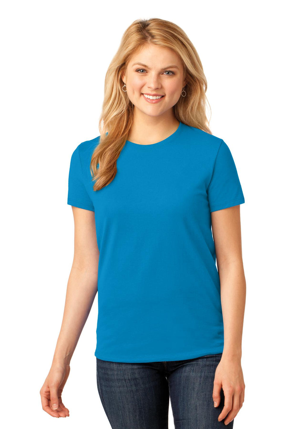 Port & Company ® Women's Core Cotton Tee. LPC54 - Sapphire - Port & Company LPC54 T-Shirts Port & Company Sapphire XS