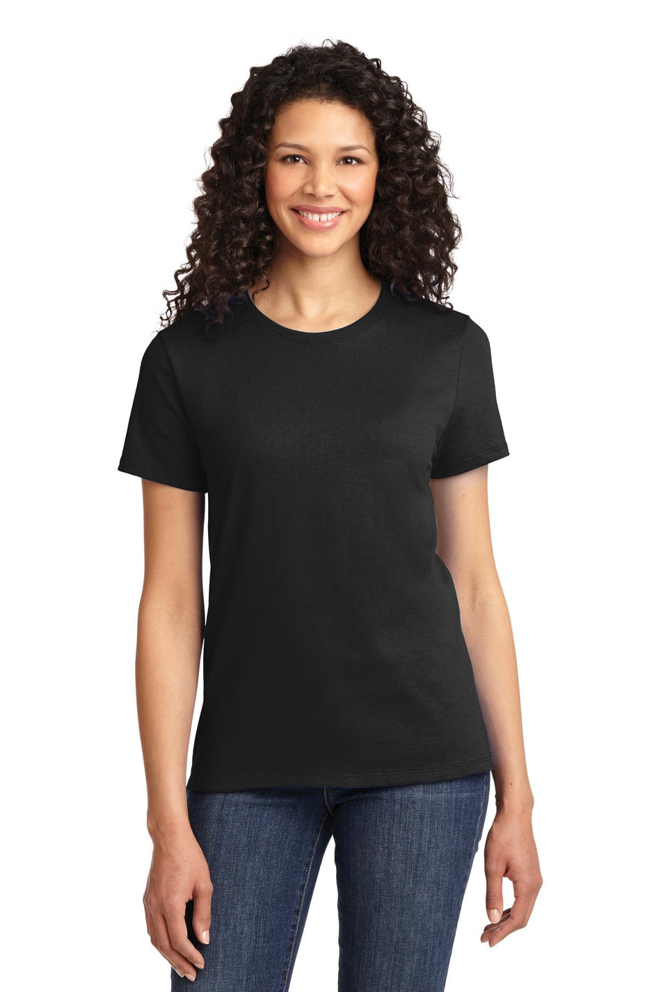 Port & Company ® Women's Essential Tee. LPC61 - Jet Black - Port & Company LPC61 T-Shirts Port & Company Jet Black XS