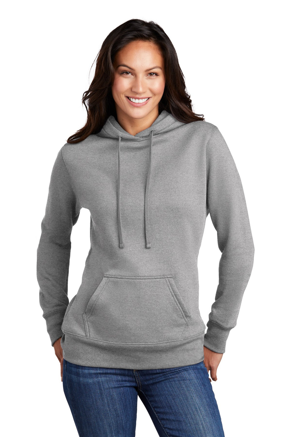 Port & Company ® Women's Core Fleece Pullover Hooded Sweatshirt LPC78H - Port & Company LPC78H Sweatshirts/Fleece Port & Company Athletic Heather XS