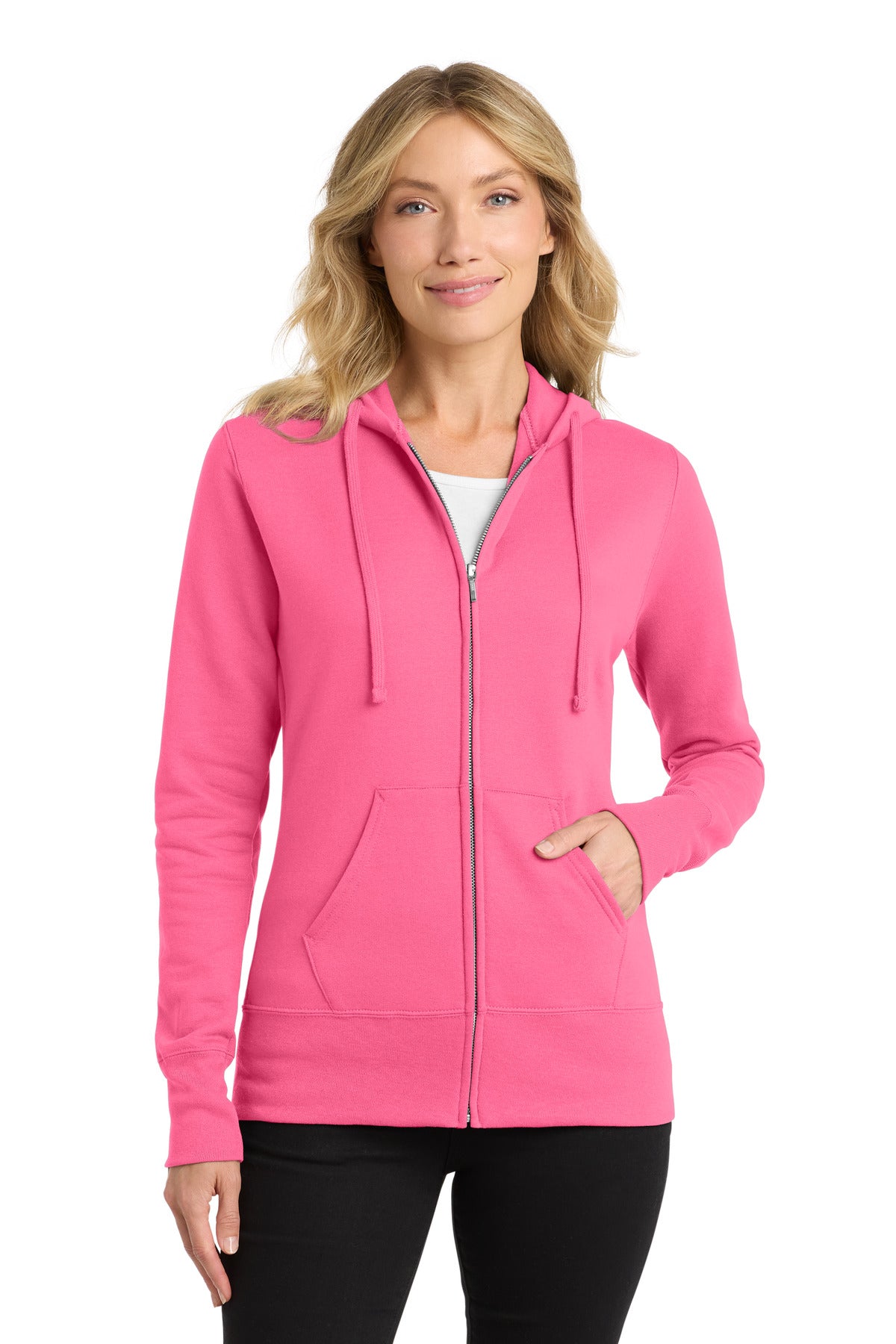Port & Co ™  Women's Core Fleece Full-Zip Hooded Sweatshirt. LPC78ZH - Port & Company LPC78ZH