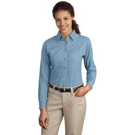 Joe's USA Ladies Long Sleeve Value Denim Shirt Joe's USA Button-Down Shirts