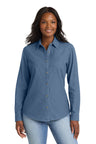 Port & Company LSP10 Women's Long Sleeve Value Denim Shirt | Port & Co LSP10